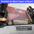 【support】 1/2Pcs Durable Wall Mount Clips Snowboard Storage Hook Wall Rack Stand Solid Steel Wall Hanger Home Garage Multifunctional Surfboard Holders. 