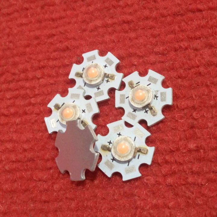 10Pcs%20-%2020mm%20White%20PCB%20WARM%20WHITE%203%20Watt%203.7V%20Ultra%20Bright%20Warm%20White%20Color%203W%20LED%20-%20Image%202