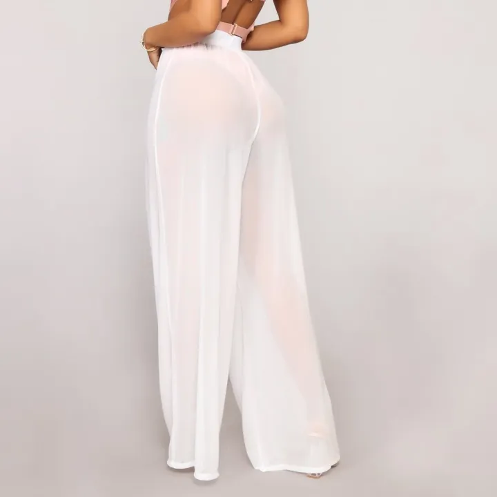 Women%20See%20Through%20Boho%20Wide%20Leg%20High%20Waist%20Trousers%20Beach%20Long%20Loose%20Mesh%20Sheer%20Pants%20Hot%20-%20Image%206