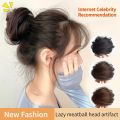 Women Synthetic Hair Bun Scrunchy False Hair Pieces Messy Curly Hair Band Rubber Band Elastic Hair Extension Curly Chignon Natural Wig. 