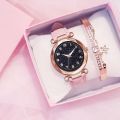 Fashion Women Watches Best Sell Star Sky Dial Clock Luxury Women's Bracelet Ladies watch Quartz Wristwatches Relogios Feminino. 