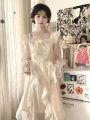 Summer Mori Style First Love Dress Mori Long Dress Atmosphere Sweet Princess Sleeves Long Dress French Gentle.
