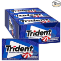Trident Perfect Peppermint Sugar Free Gum, 12 Packs. 