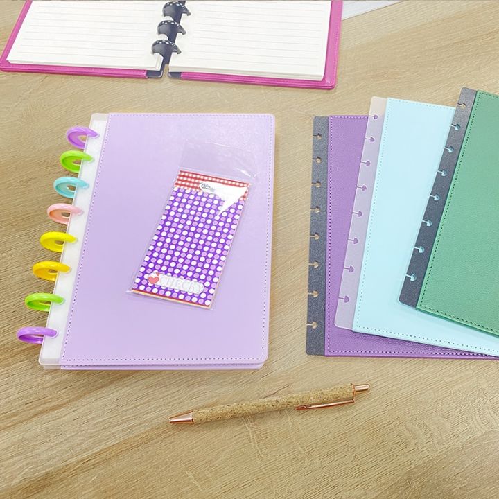 2pcs%20A5%20Leather%20Cover%20for%20Disc%20Ring%20Binding%20Notebooks%20Planner%20Mushroom%20Hole%20Planner%20Binder%20Notebook%20Covers%20Office%20Accessories%20-%20Image%207