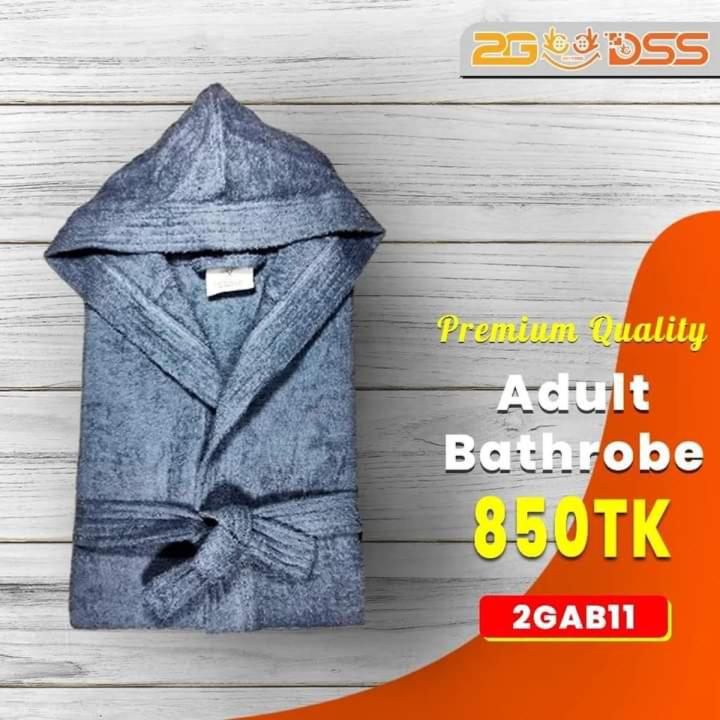 Luxurious Bathrobe, 100% Cotton Adult Bathrobe SPA Bath Robe, So Soft & Comfortable