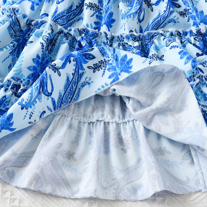 GC%20Summer%20Short%20Sleeves%20Dress%20For%20Girls%20Elegant%20Printing%20Fashion%20Ruffled%20A-line%20Skirt%20Casual%20Breathable%20Dress%20-%20Image%206