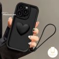 INS Creative DIY Love Heart Case Compatible for IPhone 11 16 13 12 15 14 Pro Max XR X 7Plus XS Max 6S 7 16 15 6 8 Plus SE 2020 Angel Eyes Luxury Lanyard Soft Cover. 