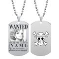 Anime One Piece Necklace Luffy Zoro Ace Law Nami Stainless Steel Pendant Fashion Man Woman Cosplay Accessory. 