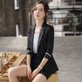 Small Suit Jacket Women's Suit Shorts Two-Piece Suit2023New Summer Fit Slim Fit Solid Color Suit Women's Clothing. 