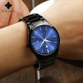 WWOOR Top Brand Watch Men Quartz Business Sports Luxury Gold Black Waterproof Calendar Wristwatches Relojes Hombre 8875.