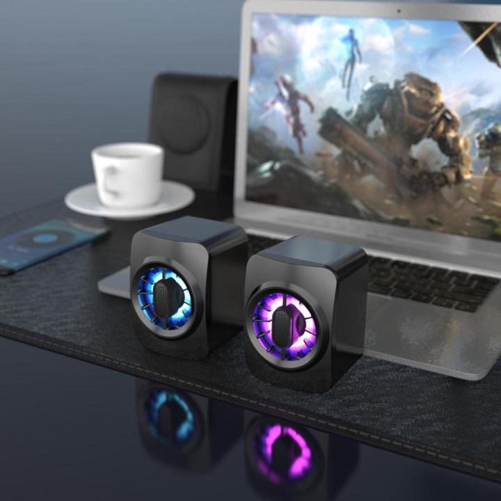 A1 Desktop Computer Usb  Speaker 2.0 Multimedia Desktop Usb Active Laptop Rgb Dazzling Small Speaker