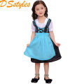 DSstyles Kids Girls Oktoberfest Costume Traditional Bavarian German Dirndl Dress Little Girl Stage Performance Costume.