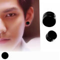 Black Metal Earring for Men - Durable Metal Design, Stylish Accessory by DhakaMall.24. 