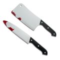 Halloween Decor Props Faked Bloody Sharp Knife Horror Cosplay Plastic Toy Simulation Kitchen Knife Party Supplies. 
