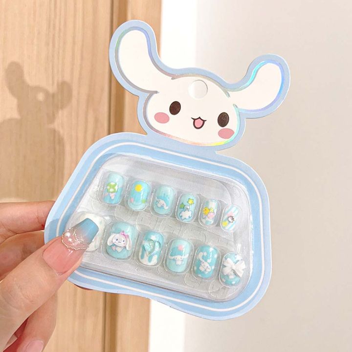 12Pcs/set%20Detachable%20Kuromi%20Children%20Cartoon%20False%20Nails%20My%20Melody%20KT%20Cat%20Kids%20Cartoon%20Fake%20Nails%20Nail%20Supplies%20Full%20Cover%20Nail%20Art%20Tips%20Kids%20Fake%20Nail%20Extension%20Student%20-%20Image%208
