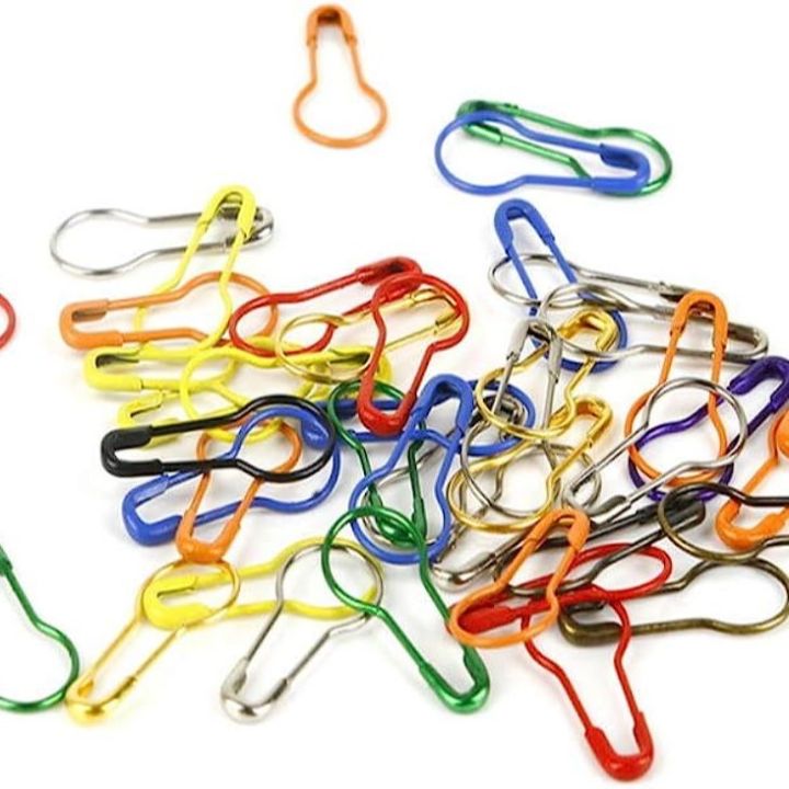 100PCS Coilless Safety Pins Colorful Loop Hijab Scarf Pins Most