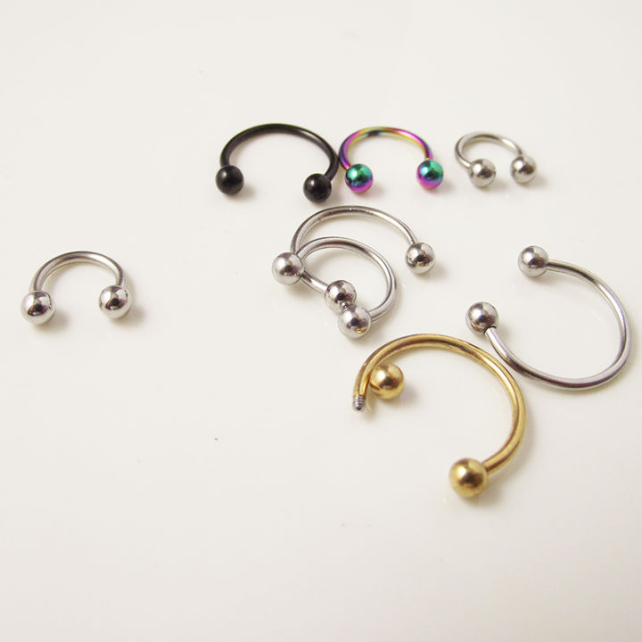2pcs%200.8mm%201.2mm%2020G%2016G%20Ball%20Circulars%20Horseshoes%20Ear%20Ball%20Horseshoe%20Nose%20Ring%20Piercing%20Body%20Jewelry%20-%20Image%203