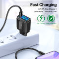 48W USB Charger 4 Ports Quick Charge 3.0 4.0 Universal Wall Mobile Phone Chargers Fast Charging For iPhone 12 X Xiaomi Tablet. 