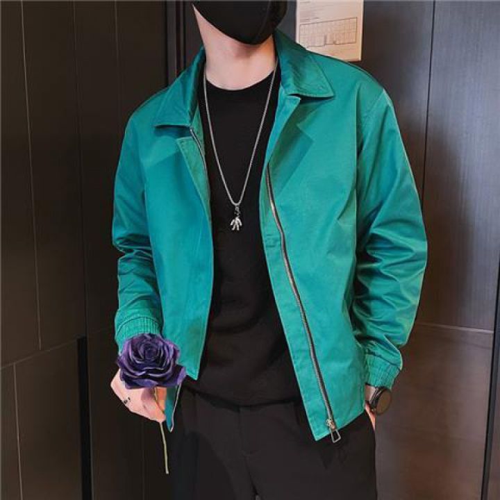 Men%20White%20Jacket%20Korean%20Style%20Fashionable%20All-Matching%20Solid%20Color%20Simple%20Men's%20Clothing%20Clothes%20Spring%20and%20Autumn%20Ruan%20Shuai%20New%20Coat%20-%20Image%202