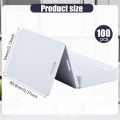 100 Pcs White PVC Cards Blank Credit Cards Plastic Photo ID Card.