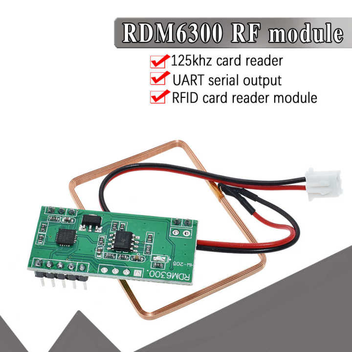 RDM6300 RFID Reader Module 125KHz EM4100 Reader Module RFID RDM6300 RF Module For Arduino DIY With Cables & Wire
