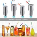 Individual 16 Pack Rainbow Color Reusable Metal Straws with Silicone Tip Colored Long Stainless Steel Straws Drinking Straw. 