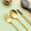 3pcs Stainless Steel Dinnerware Set Flatware Camping Travel Sets Chopsticks Fork Spoon Cutlery Case Tableware Pink.