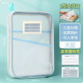 A4 double-layer nylon mesh  bag transparent student test paper bag file bag book homework storage bag. 
