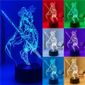 Anime Genshin Impact Night Light 3D Illusion Lamp Hot Game Light for Bedroom Decor LED Light Atmosphere Night Lamps Kids Gift. 