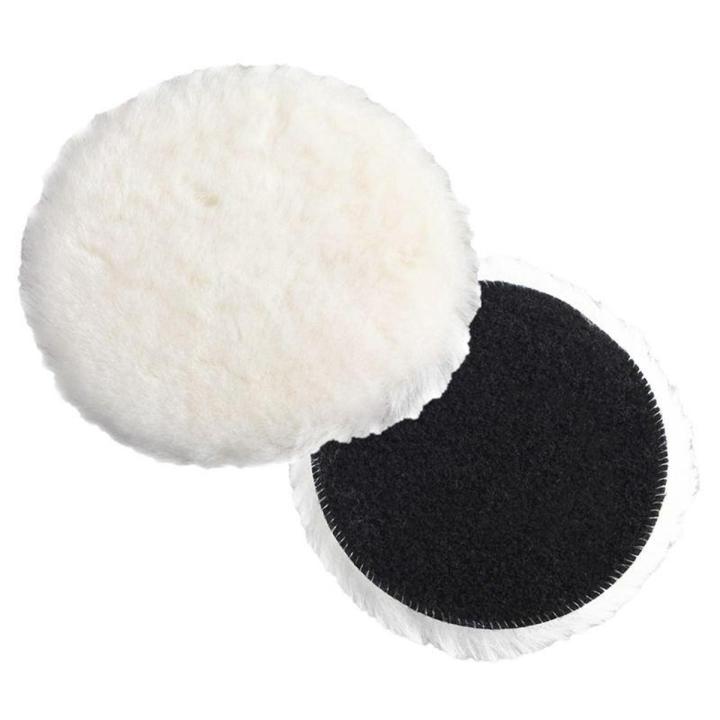 Wool Buffing & Polishing Pads – 6 Inch, 2-Pack With Hook & Loop Backing – Great For Glass, Auto, And More