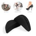 Healifty 2 Pairs Sponge Toe Plug Foot Brace Shoe Filler Unisex Shoe Inserts To Make Big Shoes Fit One Size (Black). 