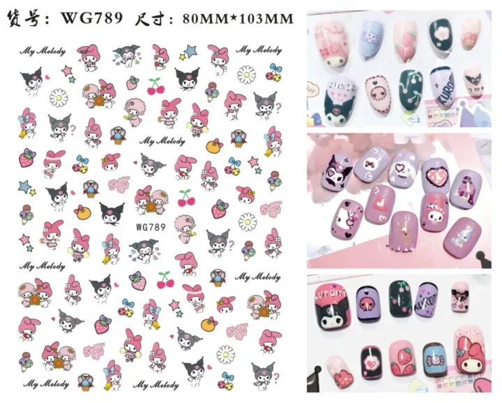 1PCS%20Cartoon%20Hello%20Kitty%20Nail%20Stickers%20Sanrio%20Nail%20Art%20Decoration%20Kulomi%20Cinnamon%20Dog%203D%20Stickers%20Nail%20Decals%20Press%20on%20Nails%20-%20Image%203