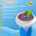 DIY Magic Slushy Maker Squeeze Cup, Portable Smoothie Squeeze Cup for Juices, Milk and Ice Cream Make Easy Install Easy to Use Pink.