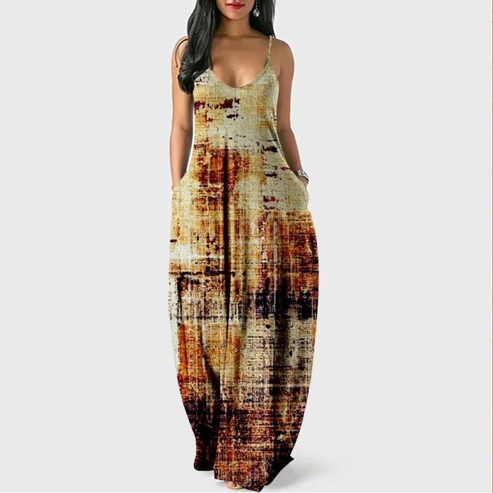 2022%20Dress%20For%20Women%20Halter%20Neck%20Summer%20Vintage%20Texture%20Print%20Sleeveless%20Midi%20Backless%20Party%20Dresses%20Beach%20Casual%20Streetwea%20-%20Image%205