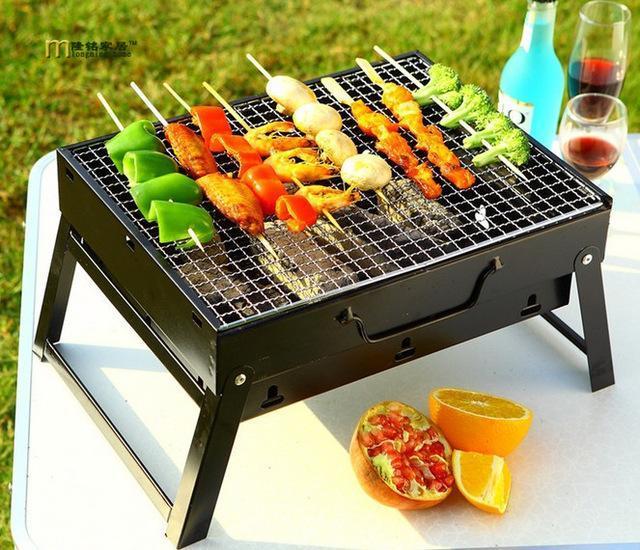 Outdoor%20Portable%20BBQ%20Stove%20Portable%20Barbecue%20Charcoal%20Grill%20-%20Black%20-%20Image%202