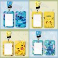 Mickey Mouse Children's Card Holder Cartoon Character Minnie Portable Keychain ID Card Holder Cover Kids Gifts.