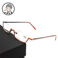 Rolipop Half Frame Readers Reading Glasses Men Prescription Eyeglasses Spring Hinges Frame Metallic Stainless Steel Clear. 