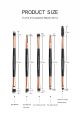 Maange 5Pcs Makeup Brush Set Portable Powder Brush Eyeshadow Brush Double-Ended Eye Makeup Brush Set Eye Shadow Brush Makeup Tools Black Color. 