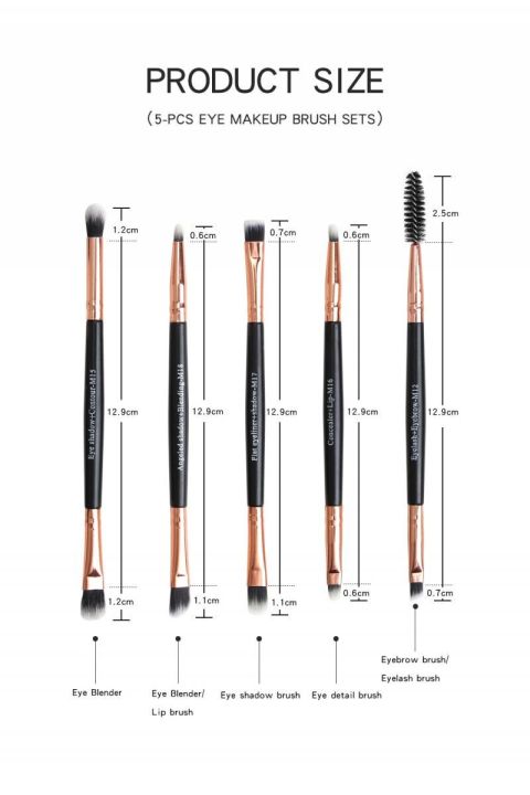Maange%205Pcs%20Makeup%20Brush%20Set%20Portable%20Powder%20Brush%20Eyeshadow%20Brush%20Double-Ended%20Eye%20Makeup%20Brush%20Set%20Eye%20Shadow%20Brush%20Makeup%20Tools%20Black%20Color%20-%20Image%204