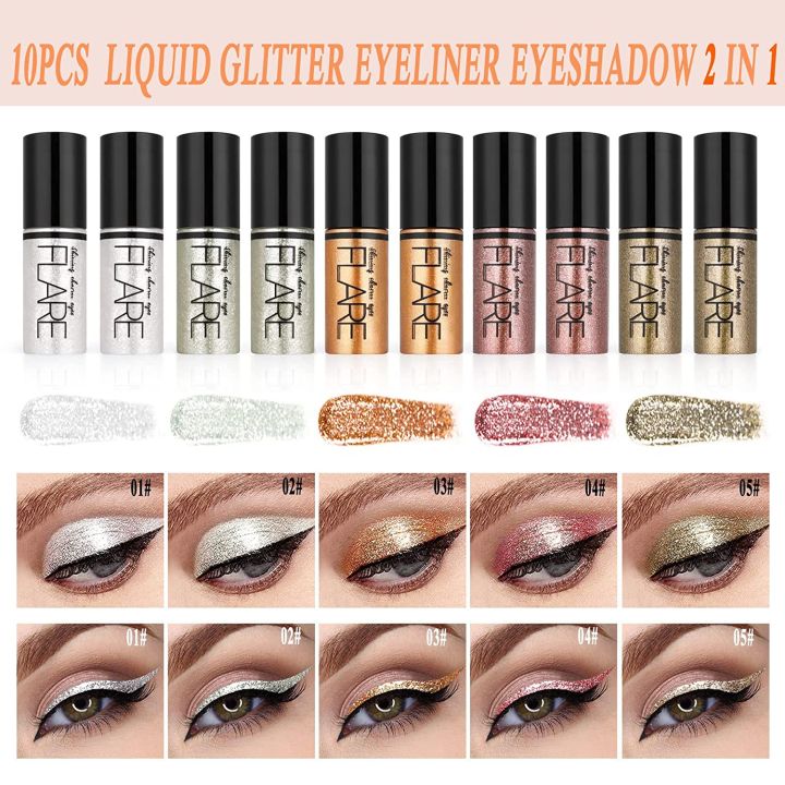 Makeup%20Set%20Liquid%20Glitter%20Eyeliner%20Metallic%20Shimmer%20Glitter%20Eyeshadow%20Long%20Lasting%20Waterproof%20Shimmer%20Eyeliner%2010pcs%20-%20Image%202