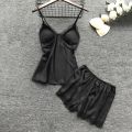 Long Sleeve Womens Pajamas Lace Lingerie Nightwear Underwear Sleepwear 4pc Suit Pajama Sets For Women Pijama Mujer.