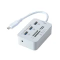 USB 3.0 Hub With MS SD M2 TF Multi-In-1 Card Reader. 