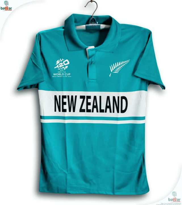 T20 World Cup Jersey - National Cricket Team Jerseys - Official Kit - 2023/24 - Thai Fabrics - New Zealand - Australia - England - South Africa - India - Pakistan - Bangladesh - Short Sleeve - New Cricket Jersey - Premium