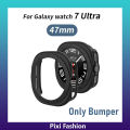 For Samsung Galaxy Watch 7 ultra 47mm Hard Bumper PC All-Around Shell Protector -  Galaxy Watch 7 Ultra 47mm Protective Bumper Case And Tempered Glass Screen Protector (Optional ). 