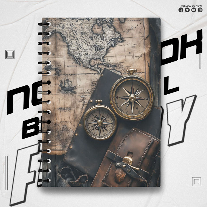 Notebook Historical Theme Design Treasure Hunter Writing Journal Pad K808