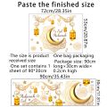 2024 Eid Mubarak Wall Stickers Ramadan Kareem Window Decal Decoration For Home Islamic Muslim Party Decor Mubarak Ramadan Gift.