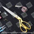 Tailor Golden Handle Stainless Steel Tailor Scissors-Medium - 9.5 Inch - Cutter. 