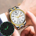AIYISHI Swiss Watch Men's Calendar Luminous Waterproof Korean Trend Steel Watch Genuine 1621.