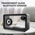 Portable Creative Colorful Transparent Glass Wireless Bluetooth Speaker Outdoor HiFi Stereo Subwoofer Sound Box 블루투스 스피커.
