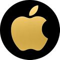 Apple Logo Sticker in Circle Shape for Mobile, Laptop, Desktop, iPad Size 5 x 5cm (Pack of 2) by Shivoid.